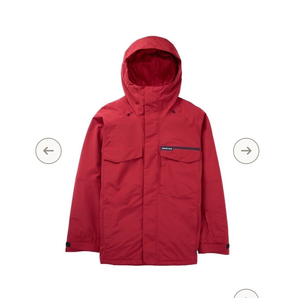 Burton Jacket Covert 2.0 2L Snowboarding Pockets Full Zip Ski Deep Red Sz Large
